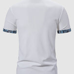 Men's Paisley Color Block Lapel Short Sleeve POLO