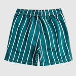 Men's Classic Striped Double-Layer Mesh Beach Swim Shorts