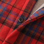 Men's Classic Red Plaid Fleece-lined Thermal Shirt Jacket