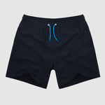 Men's Solid Color Double Layer Drawstring Quick-Drying Beach Swimming Shorts
