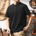 250g Heavyweight Loose Fit Cotton Henley Shirt
