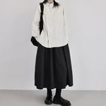 Womenâ€™s Irregular Button-down Long-sleeved Shirt