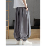 Loose Draped Ankle Tied Casual Harem Pants