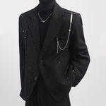 Pearl Necklace Loose Casual Blazer