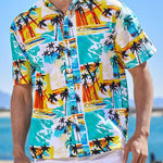 Men's Tropical Coconut Hawaiian Print Resort Short Sleeve Shirt