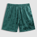 Men's Satin Paisley Solid Color Casual Shorts