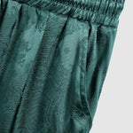 Men's Satin Paisley Solid Color Casual Shorts