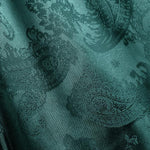 Men's Satin Paisley Pattern  Cuban Collar Shirt Casual Shorts Set