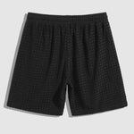 Men's terry cloth plaid casual shorts