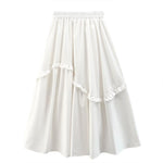 Irregular Wood Ear Stitching Skirt