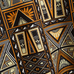Men's Retro Geometric Print Corduroy Short Sleeve Polo