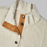 Men's retro corduroy patchwork casual stand collar sweatshirt