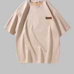 Men's Retro Suede Printed Casual Round Neck Short Sleeve T-Shirt