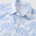 Men's Botanical Print Buttoned Casual Short Sleeve Shirt