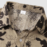 Men's LINEN TYPE CLOTH Retro Print Casual Short Sleeve Shirt