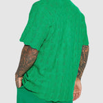 Men's Street Style Sexy Knit Short Sleeve crochet Shirt