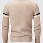 Men's ColorBlock Stand Collar Crew Neck Sweater
