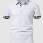 Men's Paisley Color Block Business Casual POLO