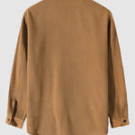 Men's Corduroy Solid Pocket Long Sleeve Shirt