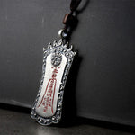 Buddha Stones FengShui Bagua PiXiu Cinnabar Balance Necklace Pendant