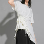 Women's Batwing Loose-fitting Waist Patchwork T-shirt