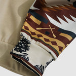 Men's Retro Western Aztec Fleece Stand Collar Sweatshirt