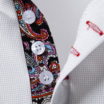 Men's Paisley Color Block Casual Business Lapel Short Sleeve POLO