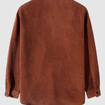 Men's Corduroy Solid Pocket Long Sleeve Shirt