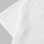 Men's irregular texture striped solid color casual short-sleeved shirt