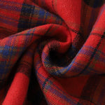 Men's Classic Red Plaid Fleece-lined Thermal Shirt Jacket