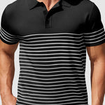 Men's Striped Knitted Business Casual POLO
