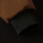 Men's patchwork hooded zip cardigan sweatshirt