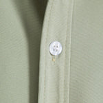 Men's solid color lapel button down casual short sleeve shirt