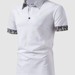 Men's Paisley Color Block Business Casual POLO