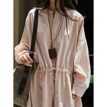 Women's Casual Tencel Wide-Leg Elastic Waist Jumpsuit