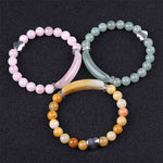 Natural Crystal Beads Unisex Heart Bracelet