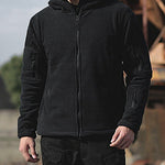 Men's Thermal Fleece Pocket Hooded Zip Jacket