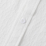Men's Solid Color Marble Pattern Textured Casual Short Sleeve Shirt