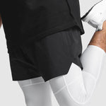 Men's Breathable Fake Two-Piece Trunks Sports Fitness Quick-Drying Casual Elastic  Pants