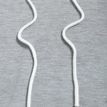 Men's solid color basic drawstring hoodie