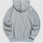 Men's solid color basic drawstring hoodie