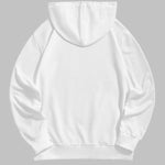 Men's solid color basic drawstring hoodie