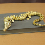 Buddha Stones Brass Copper Dragon Wealth Luck Protection Statue Figurine Home Decoration