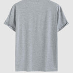Men's solid color basic casual round neck short-sleeved T-shirt