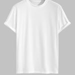 Men's solid color basic casual round neck short-sleeved T-shirt