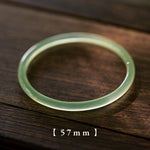 Buddha Stones Natural Green Chalcedony Strength Courage Cuff Bangle Bracelet