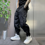 Black Wide Leg Sports Harem Pants