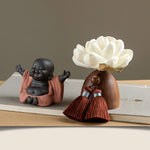 Black Peach Wood Buddha Flower Calm Cure Decorations