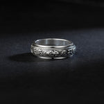 Buddha Stones Tibetan Om Mani Padme Hum PiXiu Engraved Wealth Luck Rotatable Ring