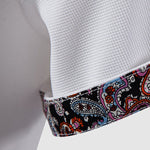 Men's Paisley Color Block Casual Business Lapel Short Sleeve POLO